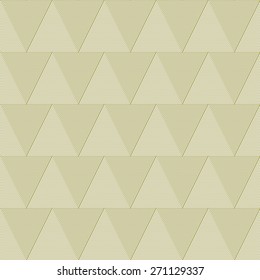 Vector Sand Beige Abstract Geometric Seamless Pattern background from triangles, line design, stereoscopic or 3d. Textured illustration for web page, business card, etc.