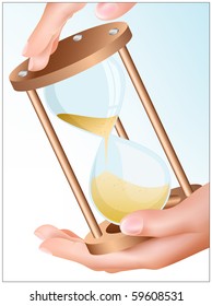 Vector sand clock (hourglass)