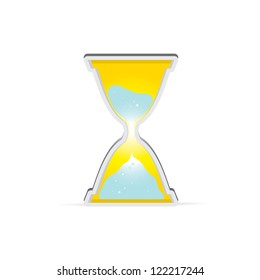 vector sand clock icon. vector loading icon. button with clock. symbol of time.