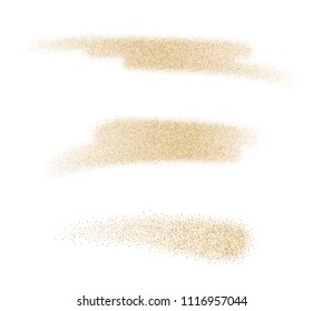 Vector sand stains isolated on white background. Sand design elements.