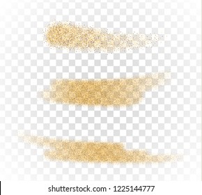 Vector sand stains isolated on transparent background. 