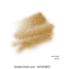 Vector sand stains isolated on white background.