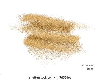 Vector sand stains isolated on white background. Natural sand texture.