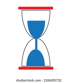 Vector sand watch logo or flat icon or clip art 