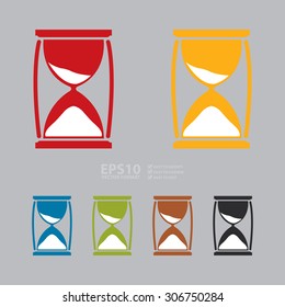 Vector : Sandglass Infographics Flat Icon, Sign