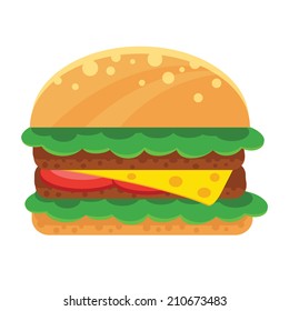 Vector Sandwich Flat Icon