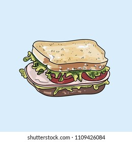 Vector Sandwich illustration.
