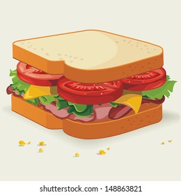 Vector Sandwich Illustration