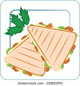 Vector sandwich illustration
