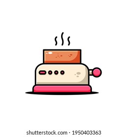 vector sandwich toaster illustration design. The sandwich toaster design with an outline is suitable for stickers, icons, mascots, logos, clip art, and other graphic purposes