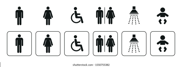 Vector sanitary pictogram icon set