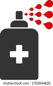 Vector sanitizer spray flat icon. Vector pictogram style is a flat symbol sanitizer spray icon on a white background.