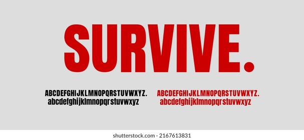 Vector sans serif font, uppercase letter set, alphabet