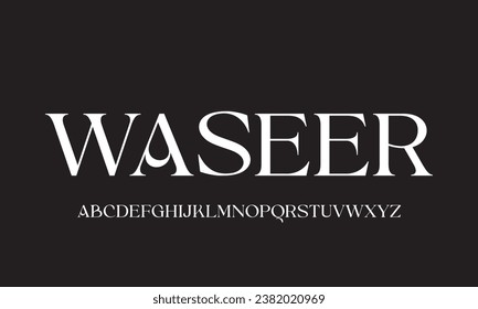 Vector sans serif uppercase letter set, alphabet, typography