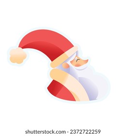 Vektorgrafik Santa Claus Art Deco Retro Illustration einzeln