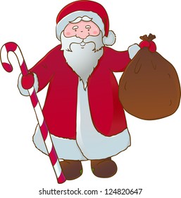 vector santa claus, cartoon