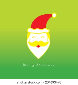 vector santa claus cheerful face  