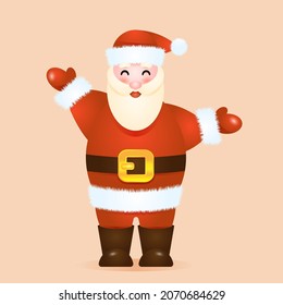 Vektor-Weihnachtsmann. Weihnachtsdesign mit dem Weihnachtsmann. Cartoon Santa Claus. Gruß vom Weihnachtsmann.