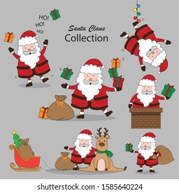 vector Santa Claus collection set 