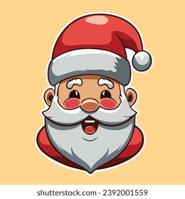 vector Santa Claus in costume and smiling 
