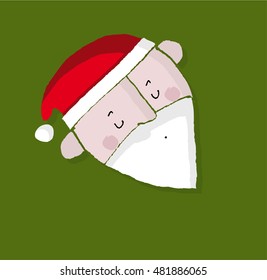 Vector Santa Claus Dreaming