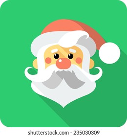 Vector Santa Claus Face icon flat design 