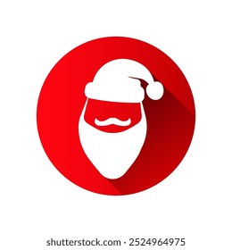 Vector Santa Claus icon in flat style on white background