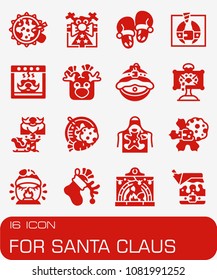 Vector For Santa Claus icon set