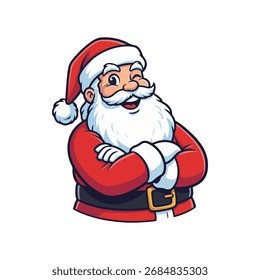 Vector ilustración de Santa Claus con una cara de Acuerdo