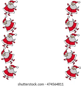 Vector santa claus illustration on white background. Cartoon style. Christmas theme.