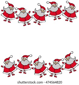 Vector santa claus illustration on white background. Cartoon style. Christmas theme.