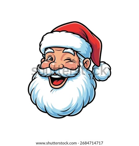 Vector santa claus illustration with a seductive expression