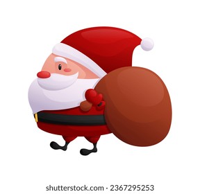 Vector Santa Claus isolated on white background