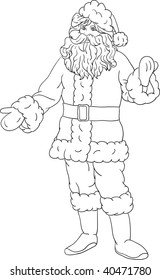 vector - santa claus isolated on background