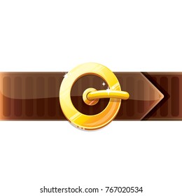 vector santa claus leather belt with golden buckle isolated on white background. vector frame or corner for christmas banner , flyer or poster 