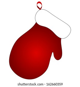 Vector santa claus mitten 