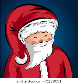 vector of santa claus in the night 