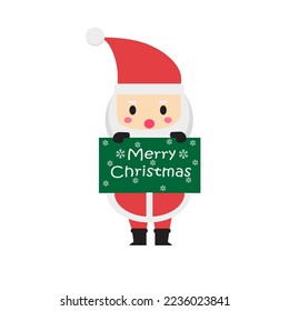 Vector of santa claus on white background.