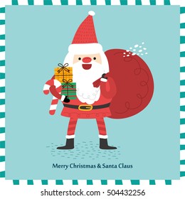 Vector Santa Claus Portrait. 