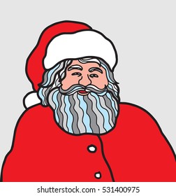 Vector Santa Claus Portrait