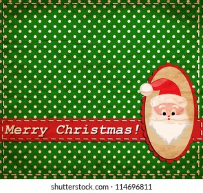 vector Santa Claus vintage Christmas card