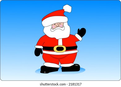 a vector of Santa Claus waving