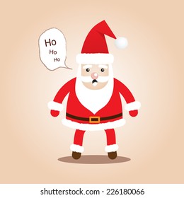 Vector Santa Claus.retro christmas card.merry christmas