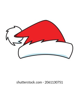 Vector Santa Hat Illustration. this illustration is high resolution.