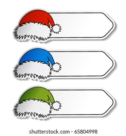Vector Santa hat with label