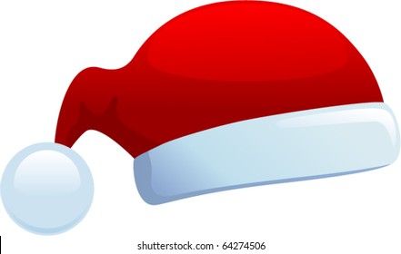 Vector santa hat.To see the other vector Santa hat illustrations , please check Christmas collection.