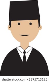 Vector Santri Flat Design: Ilustrasi seorang santri berkopiah dalam gaya flat design. Simpel, kontemporer, dan mencerminkan kesederhanaan.