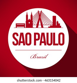 Vector Sao Paulo City Skyline Design