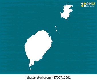 Vector of Sao Tome map on dark background.