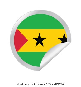 Vector Sao Tome and Principe circle folded